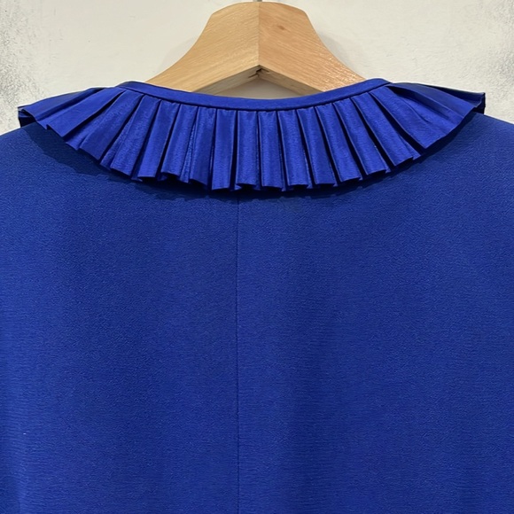 Vintage Sunny Choi Sapphire Button up Blazer Jacket Ruffle size 8 - Picture 6 of 11